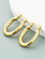 Fashion Gold Titanium Steel U-shaped Ear Ring