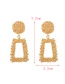 Fashion Gold Alloy Geometric Trapezoidal Stud Earrings