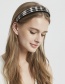 Fashion Diamond Black And White Diamond Knit Headband