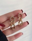 Fashion Gold Color Alloy Diamond Chain Earrings