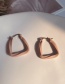 Fashion Brown Geometric Paint Earrings