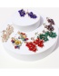 Fashion Color Mixing Imitation Crystal Grape Bunch Geometric Earrings
