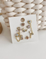 Fashion Gold Color Alloy Diamond Love Geometric Stud Earring Set