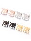 Fashion 142 Steel Color Stainless Steel Snowflake Ear Studs