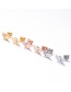 Fashion 128 Rose Gold Stainless Steel Letter Earrings
