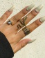 Fashion Section Four Silver 3062 Alloy Letter Geometry Ring Set