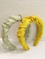 Fashion Yellow Pleated Fabric Sponge Headband