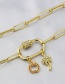 Fashion Gold Gold-plated Copper And Zirconium Apple Coconut Necklace