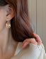 Fashion Gold Geometric Square Hollow Stud Earrings
