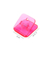Fashion Transparent-pink Plastic Transparent Square Office Bill Holder
