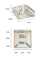 Fashion Transparent Square Rotating Glass Large Capacity Storage Box