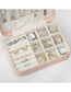 Fashion White Leather Clamshell Jewelry Storage Box