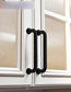Fashion Black 6284-128 Pitch Zinc Alloy Geometric Drawer Wardrobe Door Handle
