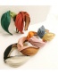 Fashion Orange + Pink Purple Stitching Headband Fabric Color-blocking Wide-brim Cross Headband