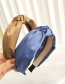 Fashion Blue Satin Fabric Knotted Headband
