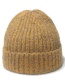 Fashion Brown Woolen Knitted Flanging Cap