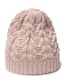 Fashion Brown Blended Braided Woolen Hat