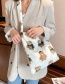 Fashion White Plush Cartoon Bear Messenger Bag
