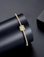 Fashion Gold Copper Inlaid Zirconium Geometric Bracelet