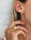 Fashion Gold Metal Twisted Geometric Earrings