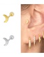 Fashion Gold Metallic Gold-plated Moon Pierced Earrings