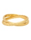Fashion Silver Gold-plated Copper Geometric Cross Plain Ring Ring