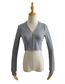 Fashion Beige Solid Color Cashmere Knitted Lantern Sleeve Sweater