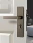 Fashion 7005-black Zinc Alloy Geometric Door Handle