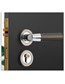 Fashion Pearl Black/chrome 7017- Zinc Alloy Geometric Door Handle