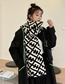 Fashion Black And White Letter Print Wool Knitted Scarf