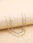Fashion Gold+silver Large And Small Ring Necklace Set