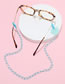 Fashion 2 Blue Heart-shaped Love Acrylic Love Glasses Chain