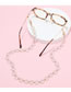 Fashion White Hollow Pearl Hanging Neck Glasses Chain