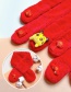 Fashion Red Train Car 2-8 Years Old Children's Cartoon Blessing Plush Socket Scarf