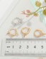 Fashion Three Golden Thorns Copper Inlaid Zirconium Geometric Rivet Ear Ring