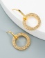 Fashion Round Shape Gold-plated Copper And Zirconium Geometric Round Earrings
