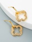 Fashion Flowers Gold-plated Copper And Zirconium Flower Earrings