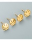 Fashion Zircon Smiley Gold-plated Copper And Zirconium Smiley Earrings