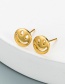 Fashion Zircon Smiley Gold-plated Copper And Zirconium Smiley Earrings