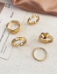 Fashion 1# Alloy Love Double Ring Set