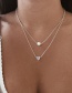 Fashion 5# Alloy Star And Moon Double Necklace