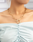 Fashion Gold Alloy Love Chain Necklace