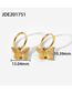 Fashion Gold Titanium Steel Gold-plated Butterfly Earrings