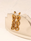 Fashion Gold Titanium Steel Gold-plated Chain Earrings