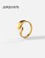 Fashion Gold Titanium Steel Gold-plated Geometric Open Ring