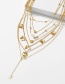 Fashion 4# Alloy Butterfly Love Moon Multilayer Necklace