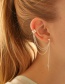 Fashion 4# Alloy Leaf Chain U-shaped Ear Bone Clip
