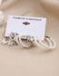 Fashion 2# Alloy Butterfly Pearl Geometric Earrings Set