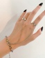 Fashion 5# Alloy Chain Tassel Finger Ring