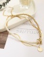 Fashion 1# Alloy Pearl Beaded Portrait Round Ot Buckle Necklace